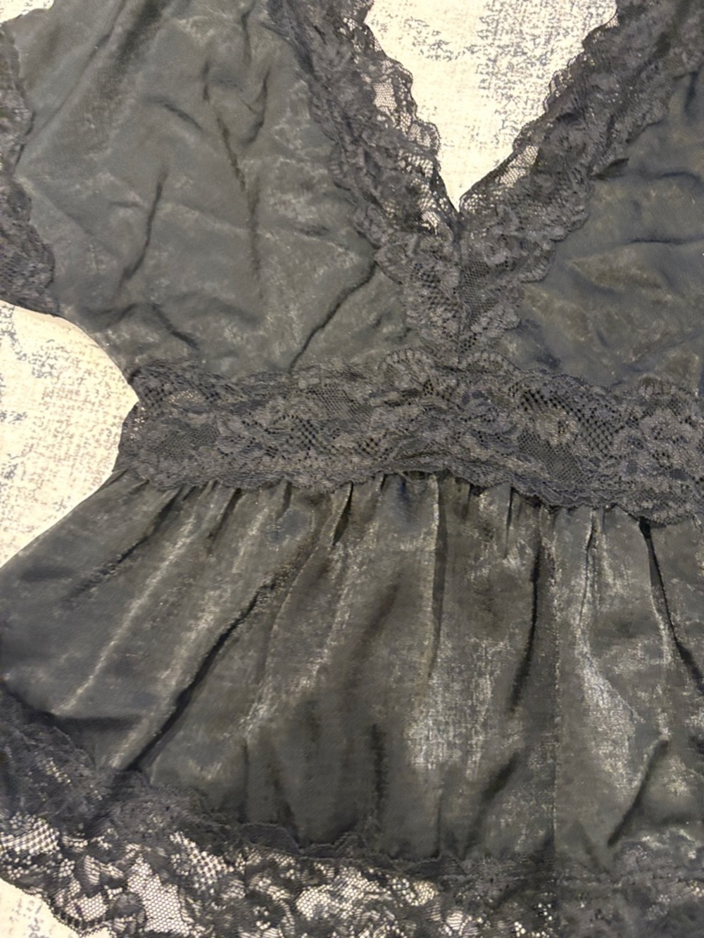 Buckle Daytrip XS Black Lace V-Neck Button Front Blouse - Picture 6 of 6